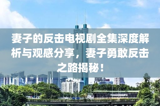 妻子的反击电视剧全集深度解析与观感分享，妻子勇敢反击之路揭秘！