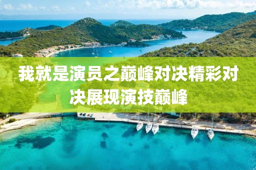 我就是演员之巅峰对决精彩对决展现演技巅峰