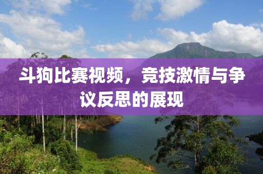 斗狗比赛视频，竞技激情与争议反思的展现