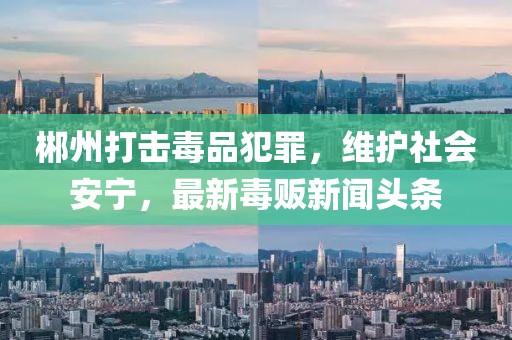 郴州打击毒品犯罪，维护社会安宁，最新毒贩新闻头条