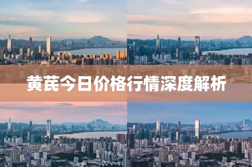 黄芪今日价格行情深度解析