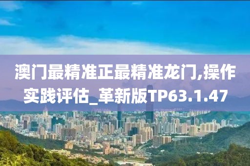 澳门最精准正最精准龙门,操作实践评估_革新版TP63.1.47