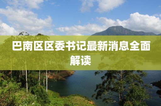 巴南区区委书记最新消息全面解读
