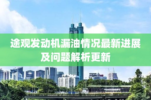 途观发动机漏油情况最新进展及问题解析更新