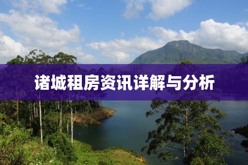 诸城租房资讯详解与分析