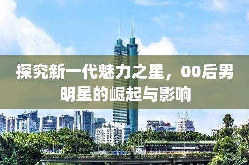 探究新一代魅力之星，00后男明星的崛起与影响