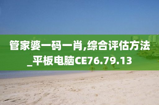 管家婆一码一肖,综合评估方法_平板电脑CE76.79.13