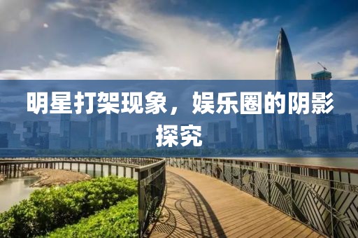 明星打架现象，娱乐圈的阴影探究