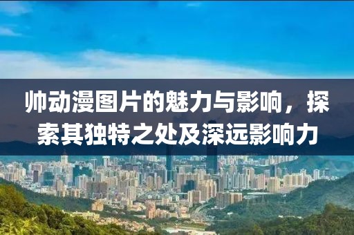 帅动漫图片的魅力与影响，探索其独特之处及深远影响力