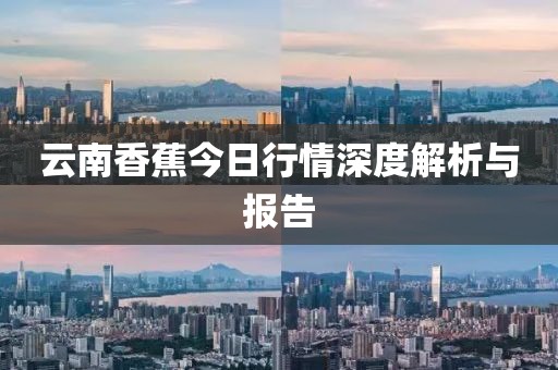云南香蕉今日行情深度解析与报告