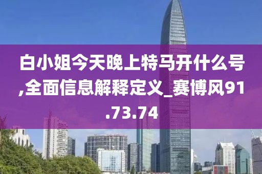 白小姐今天晚上特马开什么号,全面信息解释定义_赛博风91.73.74