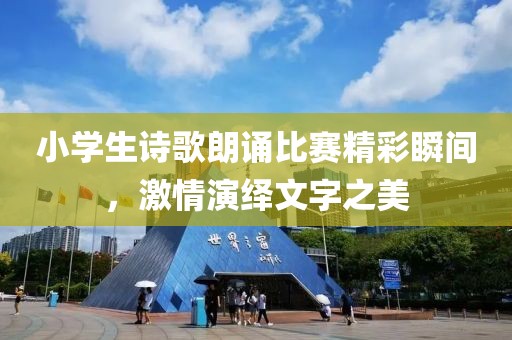 小学生诗歌朗诵比赛精彩瞬间，激情演绎文字之美