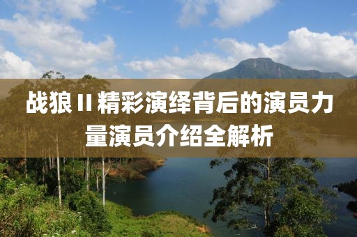战狼Ⅱ精彩演绎背后的演员力量演员介绍全解析