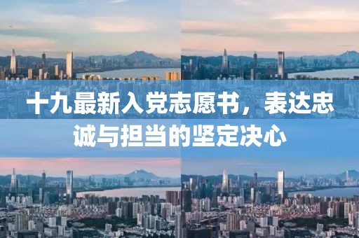 十九最新入党志愿书，表达忠诚与担当的坚定决心