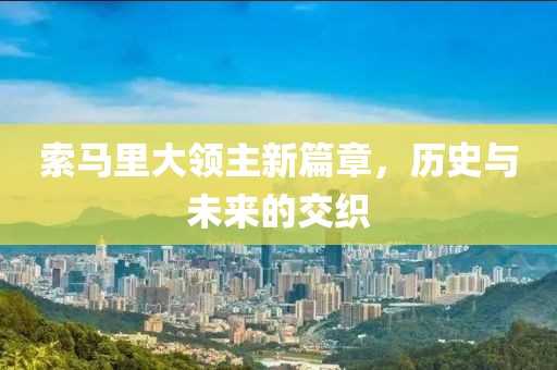 索马里大领主新篇章，历史与未来的交织