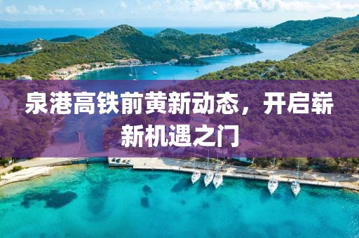泉港高铁前黄新动态，开启崭新机遇之门