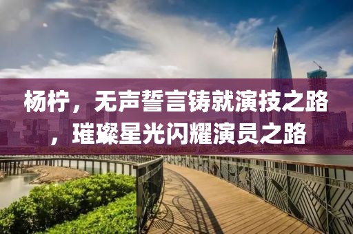 杨柠，无声誓言铸就演技之路，璀璨星光闪耀演员之路