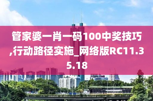 管家婆一肖一码100中奖技巧,行动路径实施_网络版RC11.35.18