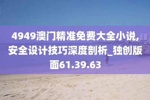 4949澳门精准免费大全小说,安全设计技巧深度剖析_独创版面61.39.63