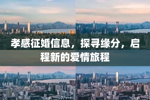 孝感征婚信息，探寻缘分，启程新的爱情旅程