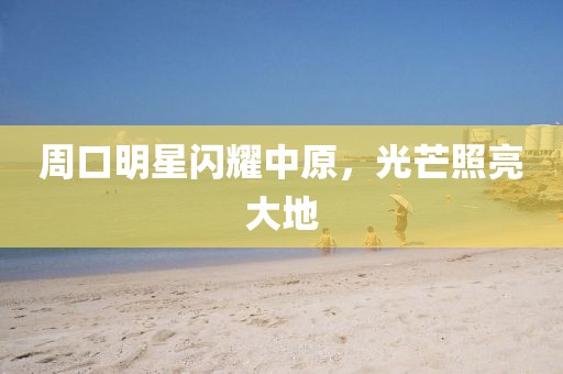 周口明星闪耀中原，光芒照亮大地