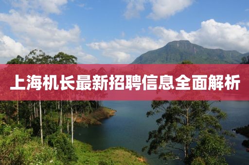 上海机长最新招聘信息全面解析