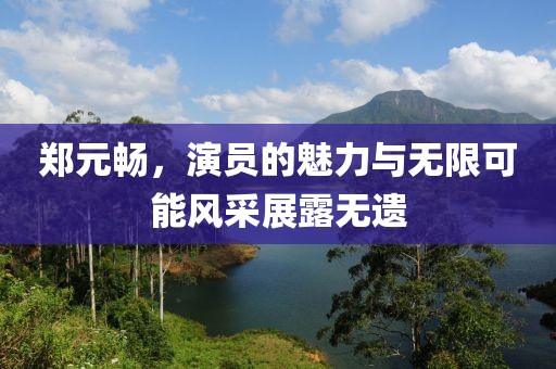 郑元畅，演员的魅力与无限可能风采展露无遗