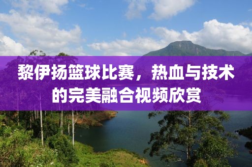 黎伊扬篮球比赛，热血与技术的完美融合视频欣赏