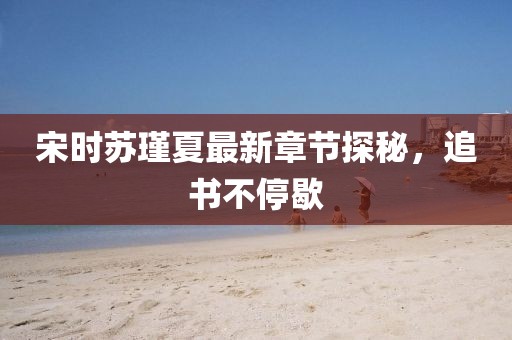 宋时苏瑾夏最新章节探秘，追书不停歇