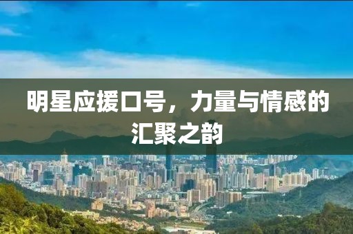 明星应援口号，力量与情感的汇聚之韵