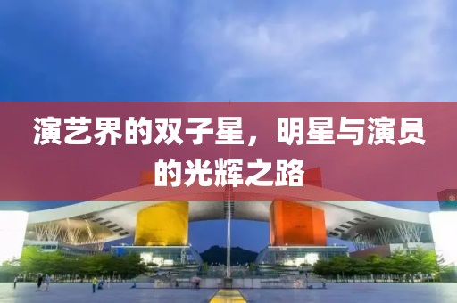 演艺界的双子星，明星与演员的光辉之路