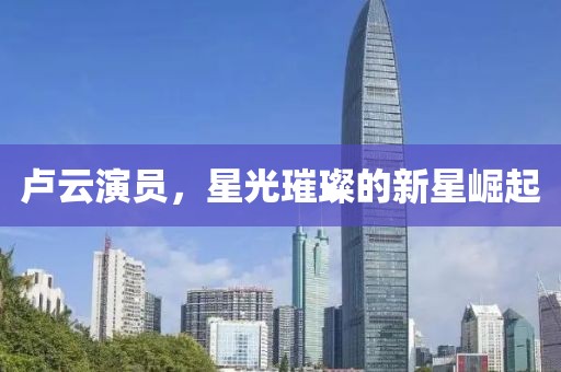 卢云演员，星光璀璨的新星崛起