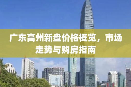 广东高州新盘价格概览，市场走势与购房指南