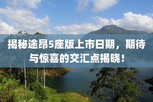 揭秘途昂5座版上市日期，期待与惊喜的交汇点揭晓！