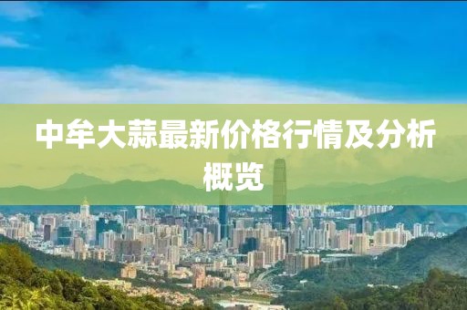 中牟大蒜最新价格行情及分析概览