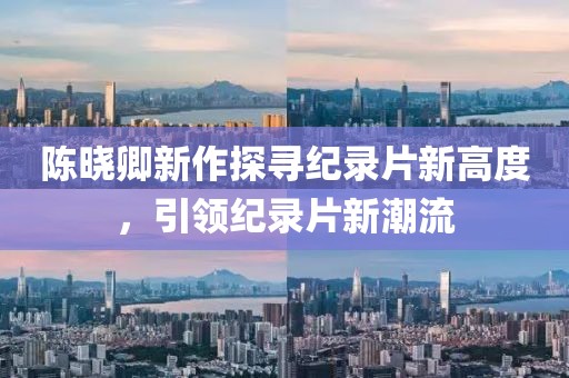 陈晓卿新作探寻纪录片新高度，引领纪录片新潮流