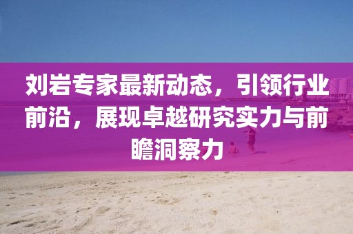 刘岩专家最新动态，引领行业前沿，展现卓越研究实力与前瞻洞察力