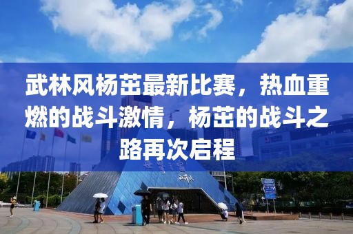 武林风杨茁最新比赛，热血重燃的战斗激情，杨茁的战斗之路再次启程