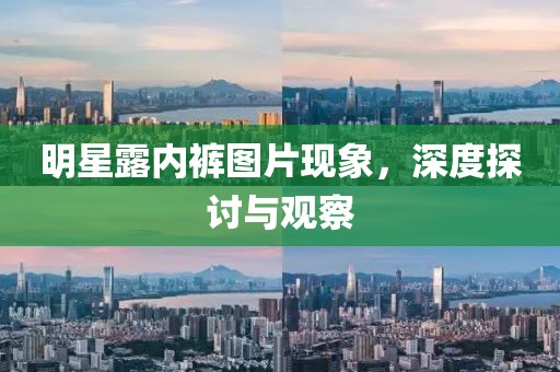 明星露内裤图片现象，深度探讨与观察