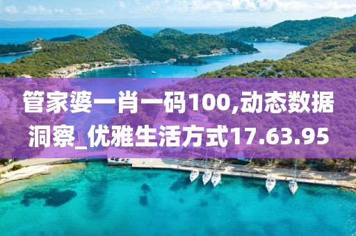 管家婆一肖一码100,动态数据洞察_优雅生活方式17.63.95