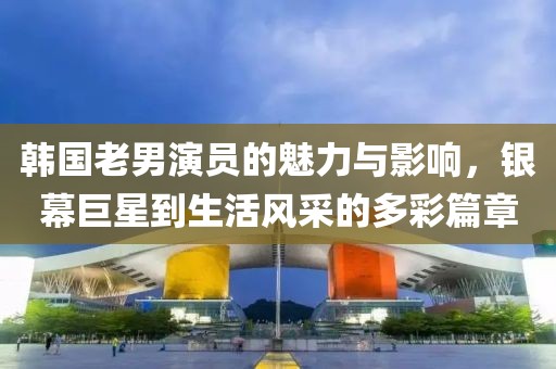 韩国老男演员的魅力与影响，银幕巨星到生活风采的多彩篇章