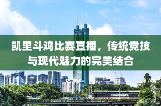 凯里斗鸡比赛直播，传统竞技与现代魅力的完美结合