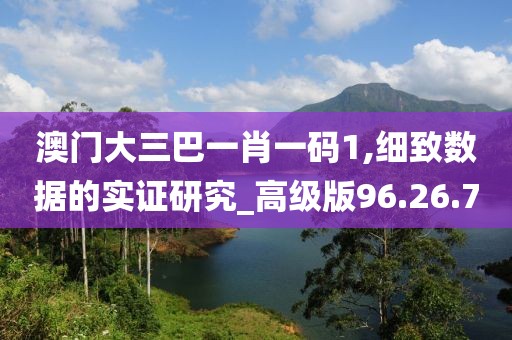 澳门大三巴一肖一码1,细致数据的实证研究_高级版96.26.7