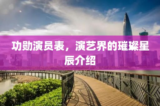 功勋演员表，演艺界的璀璨星辰介绍