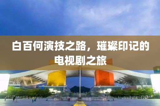 白百何演技之路，璀璨印记的电视剧之旅