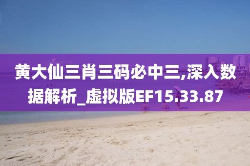 黄大仙三肖三码必中三,深入数据解析_虚拟版EF15.33.87