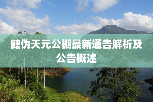 健伪天元公棚最新通告解析及公告概述
