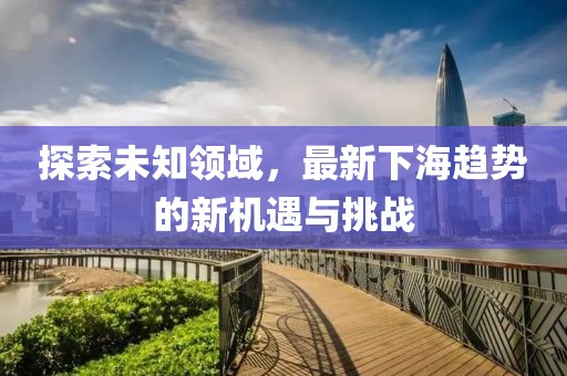 探索未知领域，最新下海趋势的新机遇与挑战