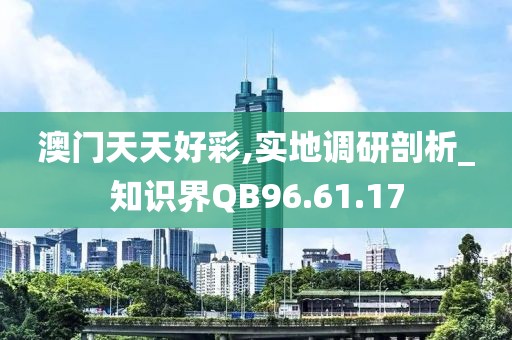澳门天天好彩,实地调研剖析_知识界QB96.61.17