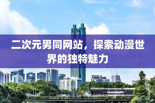 二次元男同网站，探索动漫世界的独特魅力